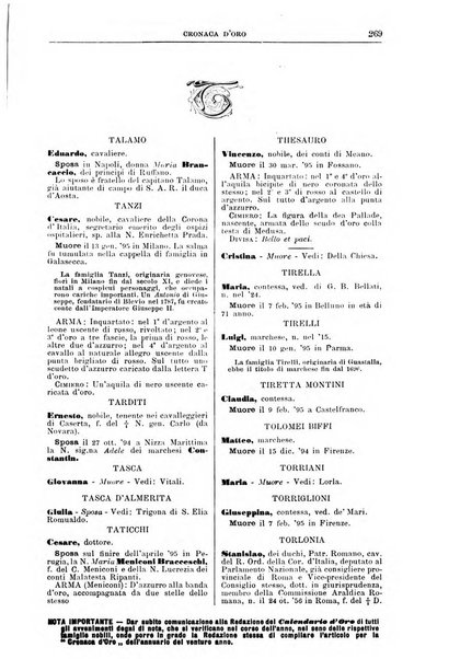 Calendario d'oro annuario nobiliare diplomatico araldico