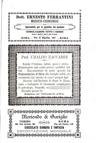 Calendario d'oro annuario nobiliare diplomatico araldico