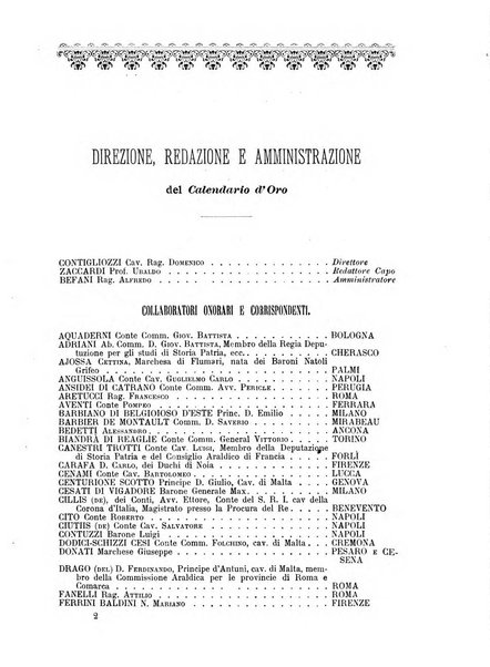 Calendario d'oro annuario nobiliare diplomatico araldico