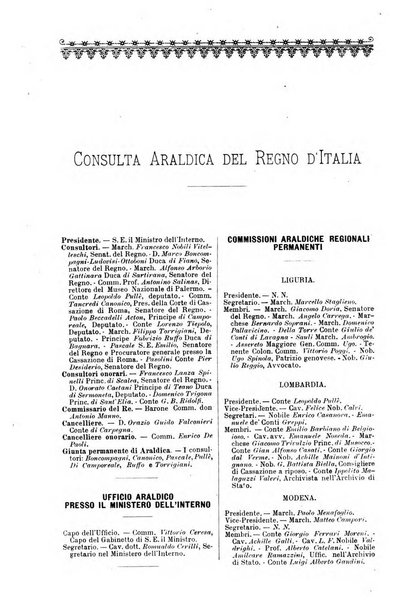 Calendario d'oro annuario nobiliare diplomatico araldico