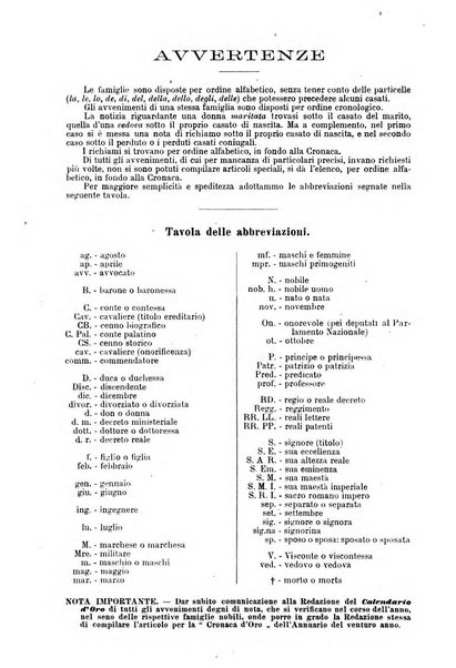 Calendario d'oro annuario nobiliare diplomatico araldico