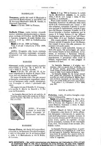 Calendario d'oro annuario nobiliare diplomatico araldico