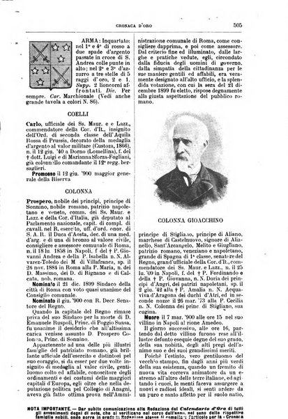 Calendario d'oro annuario nobiliare diplomatico araldico