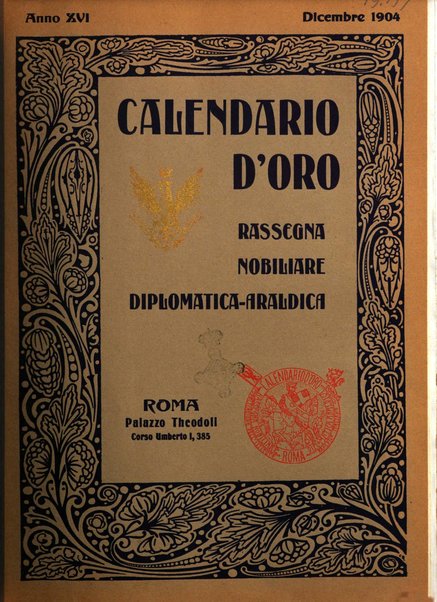 Calendario d'oro annuario nobiliare diplomatico araldico