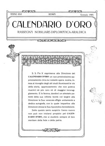 Calendario d'oro annuario nobiliare diplomatico araldico