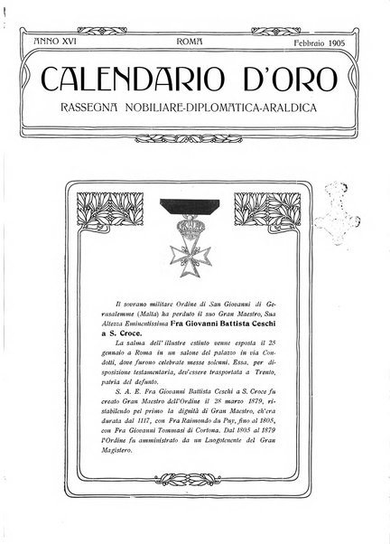 Calendario d'oro annuario nobiliare diplomatico araldico