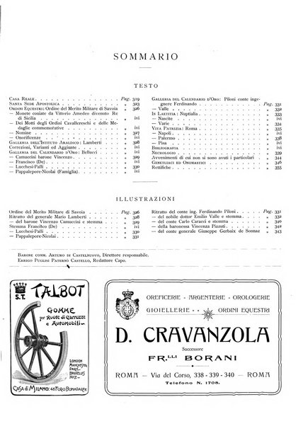 Calendario d'oro annuario nobiliare diplomatico araldico