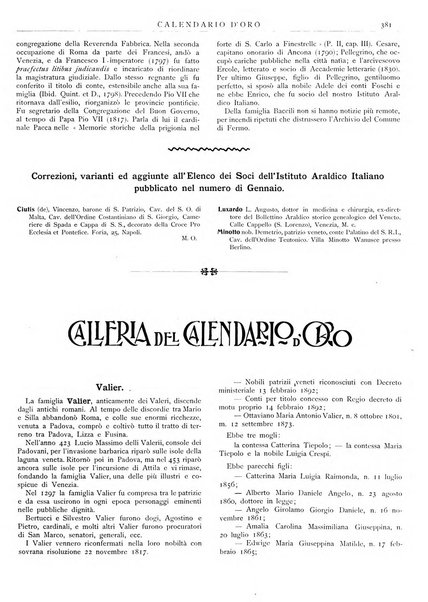 Calendario d'oro annuario nobiliare diplomatico araldico