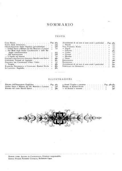 Calendario d'oro annuario nobiliare diplomatico araldico