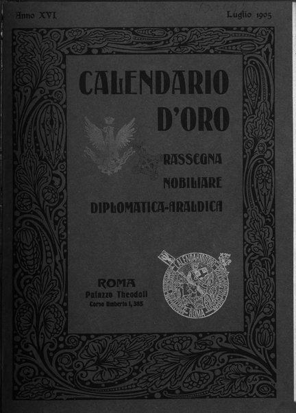 Calendario d'oro annuario nobiliare diplomatico araldico