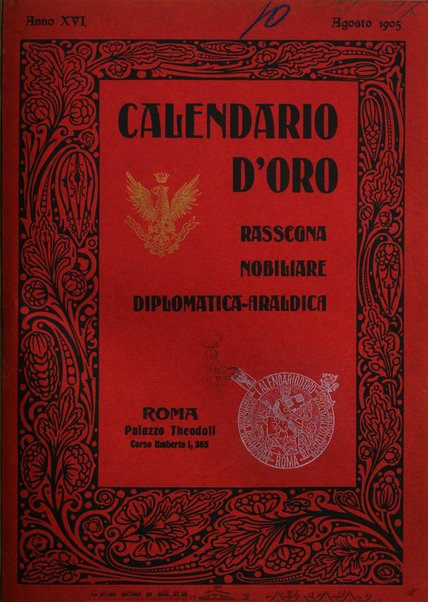 Calendario d'oro annuario nobiliare diplomatico araldico