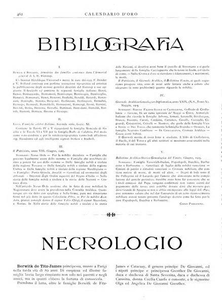 Calendario d'oro annuario nobiliare diplomatico araldico