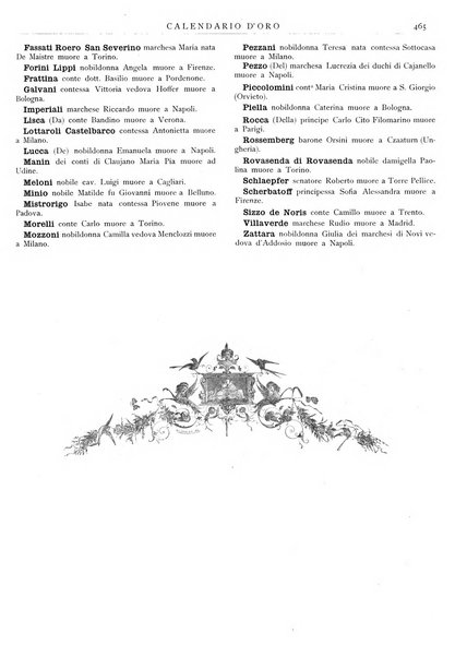 Calendario d'oro annuario nobiliare diplomatico araldico