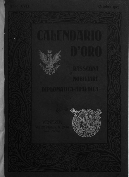 Calendario d'oro annuario nobiliare diplomatico araldico