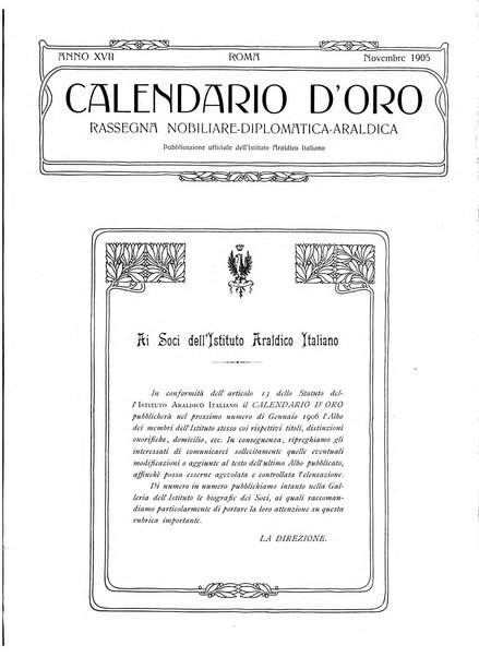 Calendario d'oro annuario nobiliare diplomatico araldico