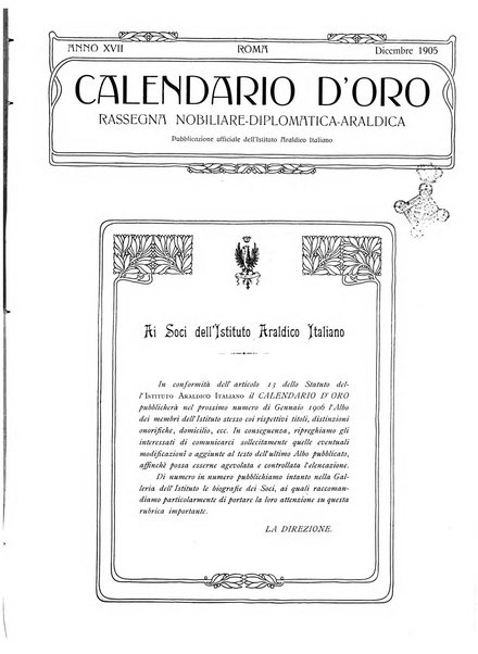 Calendario d'oro annuario nobiliare diplomatico araldico