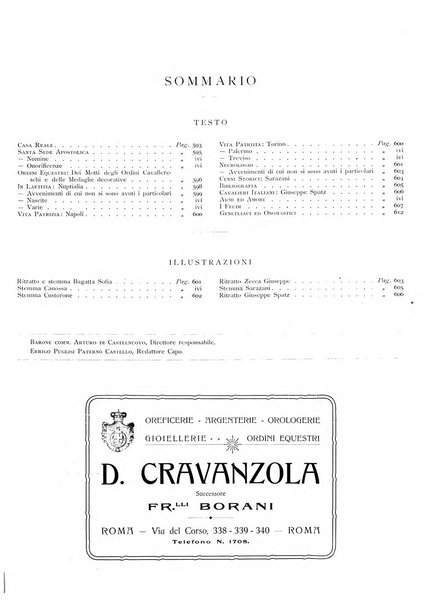 Calendario d'oro annuario nobiliare diplomatico araldico