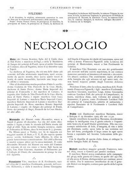 Calendario d'oro annuario nobiliare diplomatico araldico