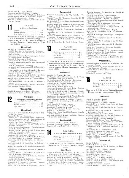 Calendario d'oro annuario nobiliare diplomatico araldico