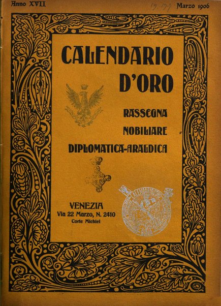 Calendario d'oro annuario nobiliare diplomatico araldico