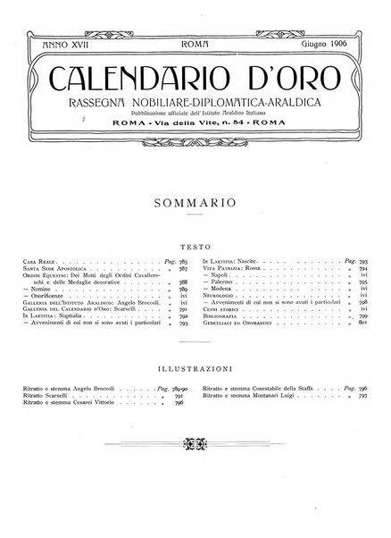 Calendario d'oro annuario nobiliare diplomatico araldico