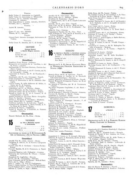 Calendario d'oro annuario nobiliare diplomatico araldico