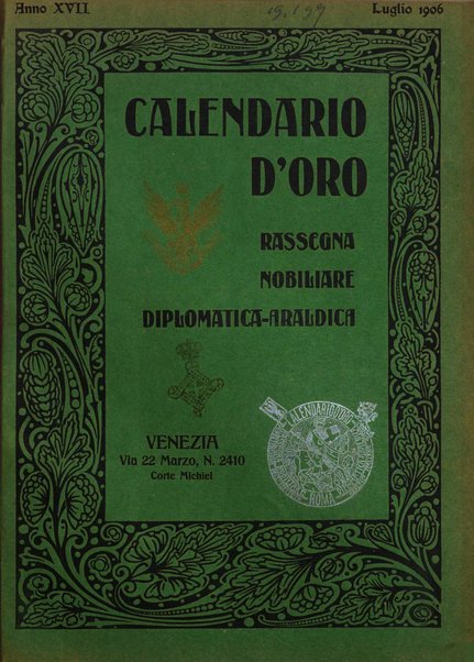 Calendario d'oro annuario nobiliare diplomatico araldico