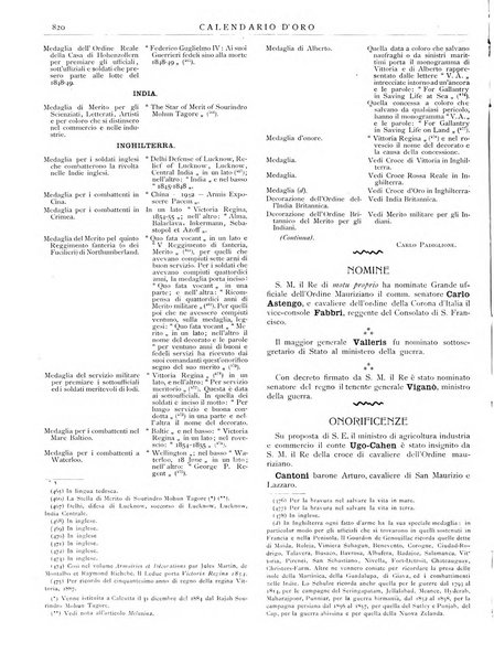 Calendario d'oro annuario nobiliare diplomatico araldico