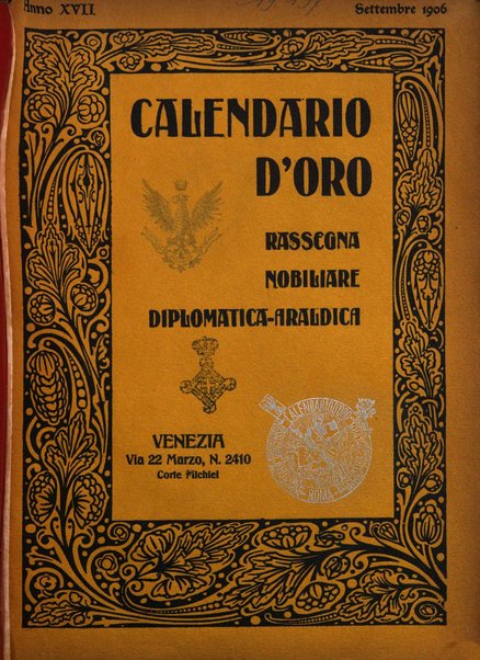 Calendario d'oro annuario nobiliare diplomatico araldico