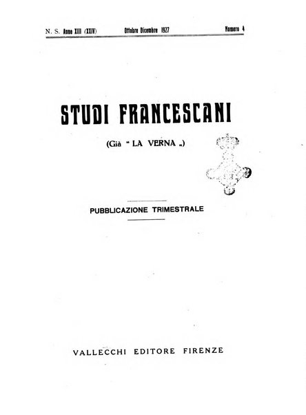 Studi francescani