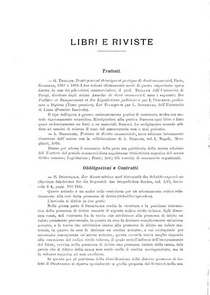 Rivista del diritto commerciale e del diritto generale delle obbligazioni