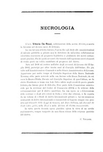 Rivista del diritto commerciale e del diritto generale delle obbligazioni