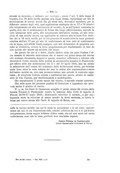 Rivista del diritto commerciale e del diritto generale delle obbligazioni