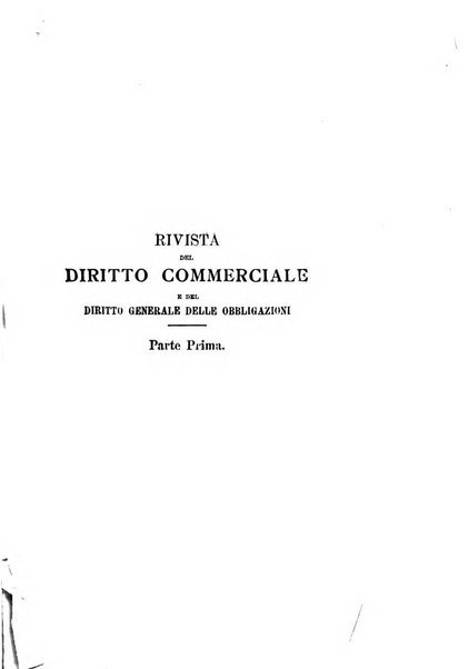 Rivista del diritto commerciale e del diritto generale delle obbligazioni