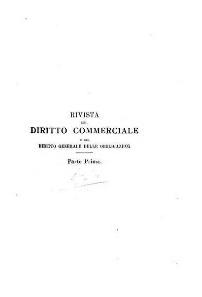 Rivista del diritto commerciale e del diritto generale delle obbligazioni