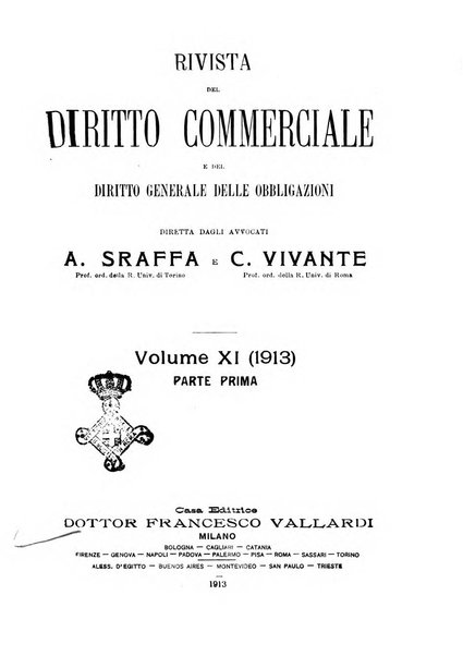 Rivista del diritto commerciale e del diritto generale delle obbligazioni