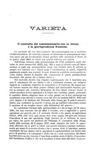 Rivista del diritto commerciale e del diritto generale delle obbligazioni