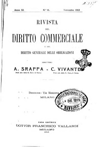 Rivista del diritto commerciale e del diritto generale delle obbligazioni