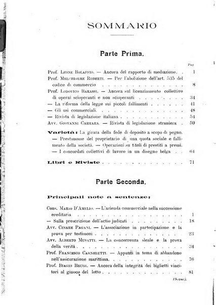 Rivista del diritto commerciale e del diritto generale delle obbligazioni