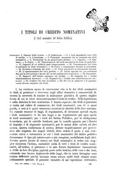 Rivista del diritto commerciale e del diritto generale delle obbligazioni