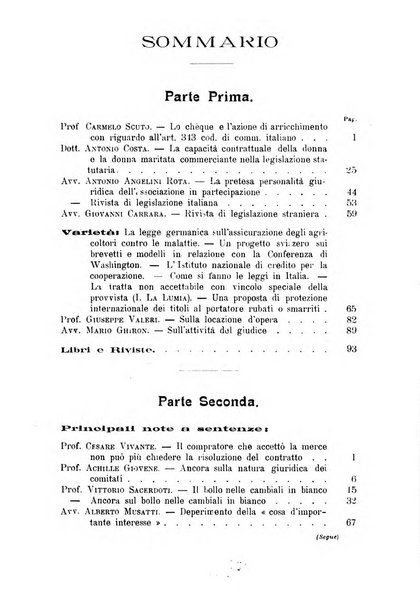 Rivista del diritto commerciale e del diritto generale delle obbligazioni