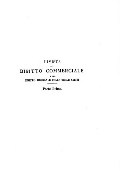 Rivista del diritto commerciale e del diritto generale delle obbligazioni