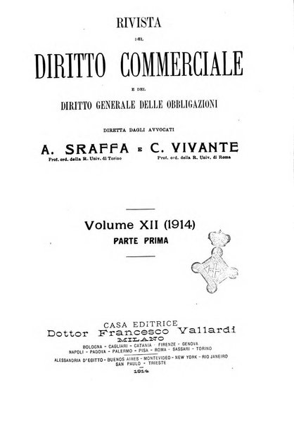 Rivista del diritto commerciale e del diritto generale delle obbligazioni