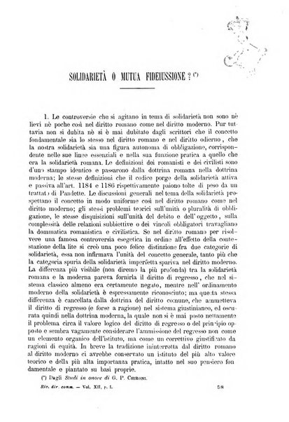 Rivista del diritto commerciale e del diritto generale delle obbligazioni