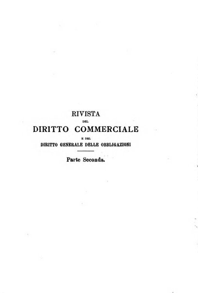 Rivista del diritto commerciale e del diritto generale delle obbligazioni