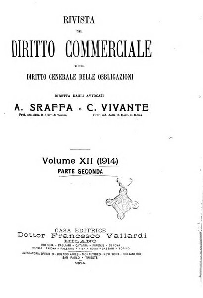 Rivista del diritto commerciale e del diritto generale delle obbligazioni