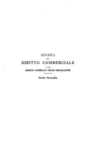 Rivista del diritto commerciale e del diritto generale delle obbligazioni