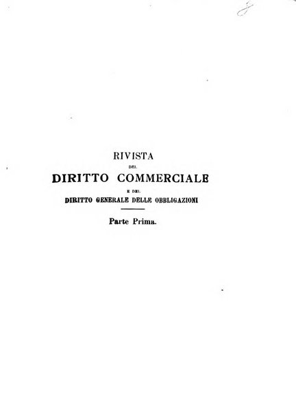 Rivista del diritto commerciale e del diritto generale delle obbligazioni