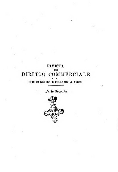 Rivista del diritto commerciale e del diritto generale delle obbligazioni