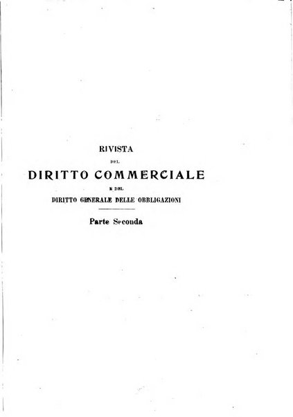 Rivista del diritto commerciale e del diritto generale delle obbligazioni